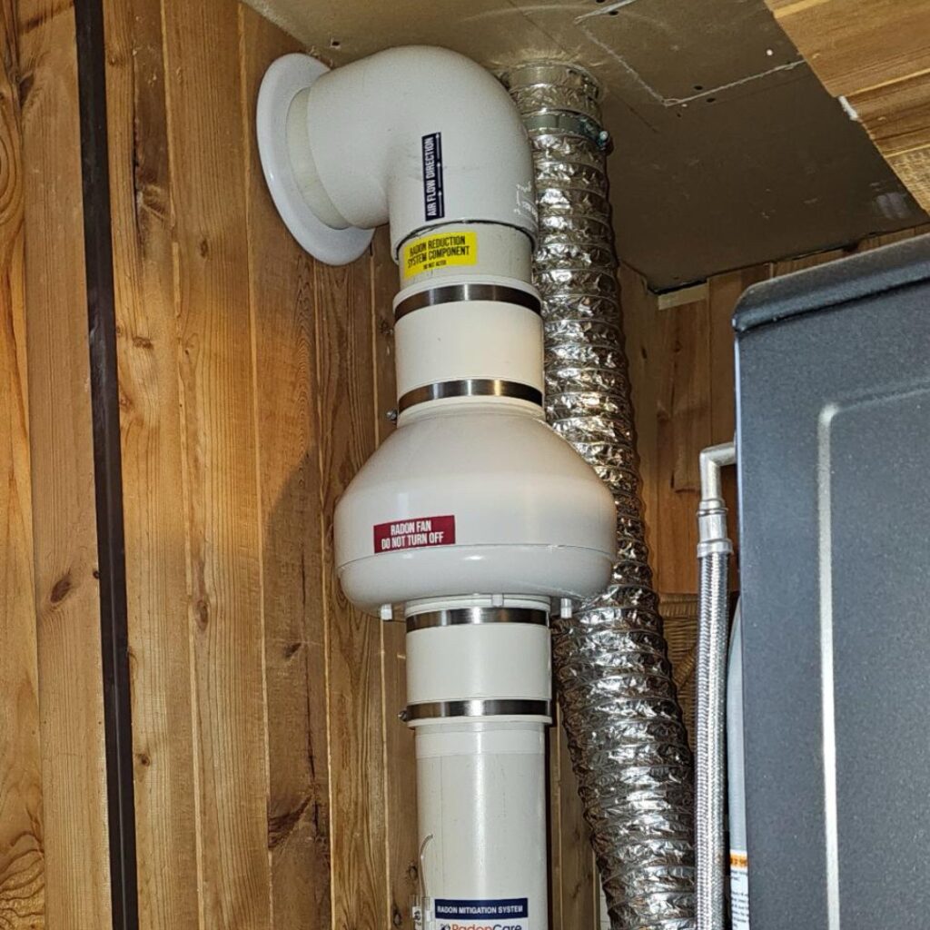 Radon Mitigation System (Photo Credit: Andrew Arshinoff, Radon Care)