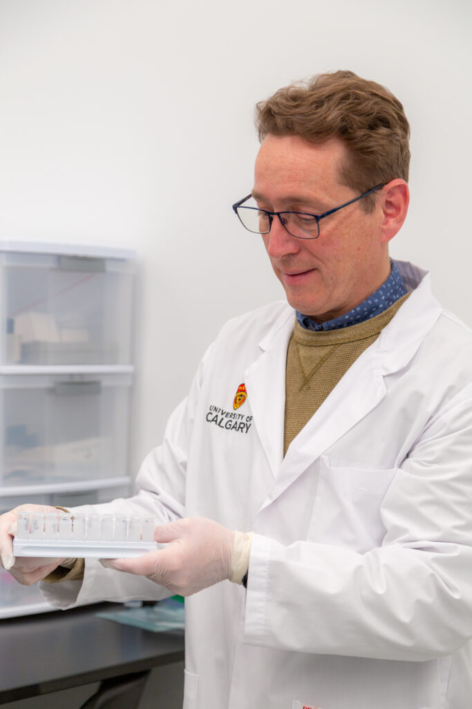 Dr. Mike Wieser in the Cancer Metallomics Laboratory (Photo Credit: Glynnis Mutch, University of Calgary)